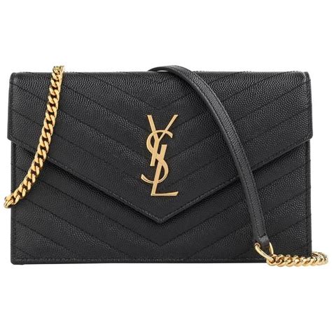 YSL SAINT LAURENT PURSE C. WALL MONK GRAIN 